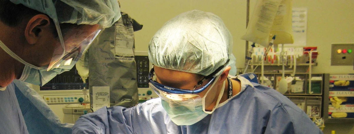 Surgeon performing surgery